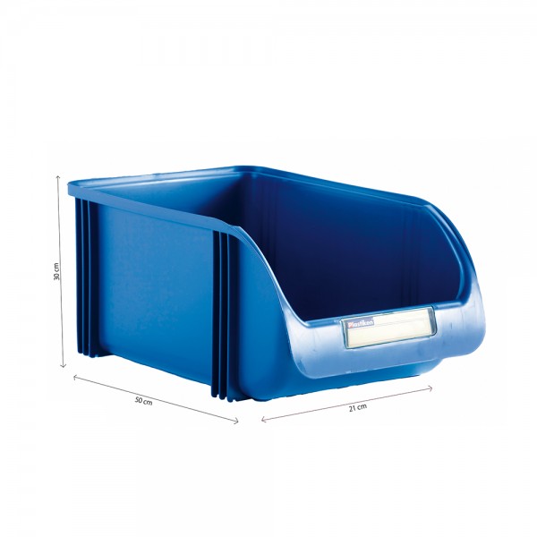 Gaveta apilable color titanium azul 30 cm