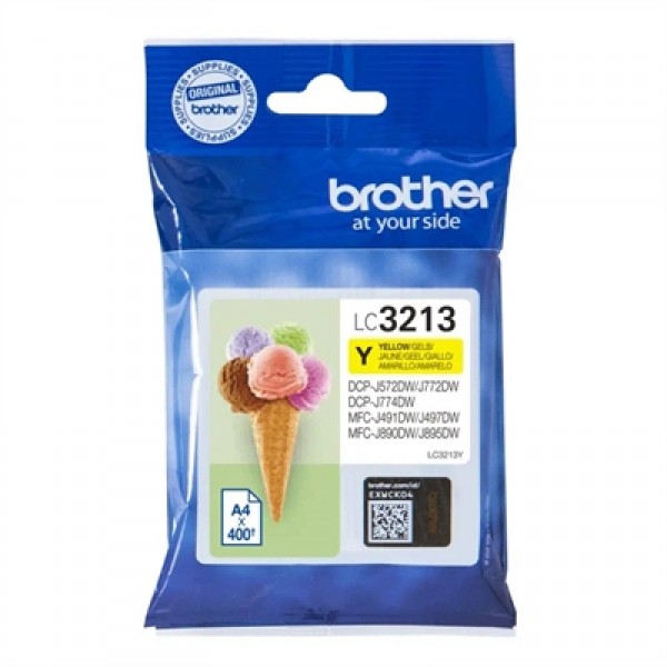 Brother cartucho lc3213y amarillo