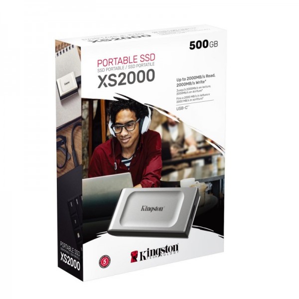 Kingston xs2000 portable ssd 500gb usb 3.2 tipo-c