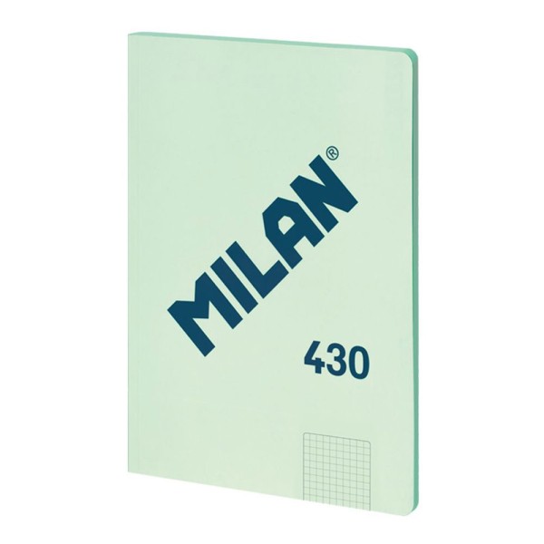 Cuaderno a4 cuadriculado encolado verde (pack 3 unidades)