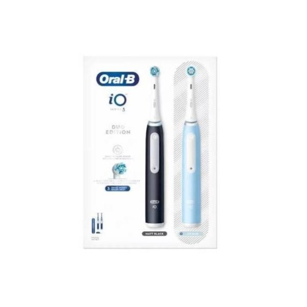 Oral-B Io3 Cepillo Dental Eléctrico Duplo 2 Unidades Azul y Negro