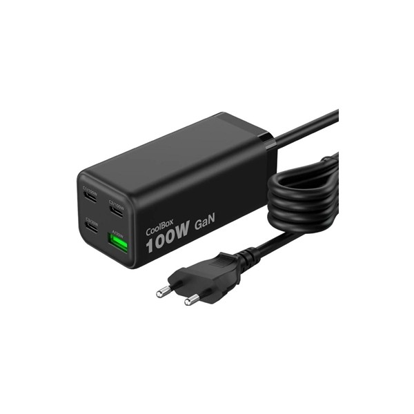 Coolbox estación carga usb 100w gan c+c+c+a s.mesa